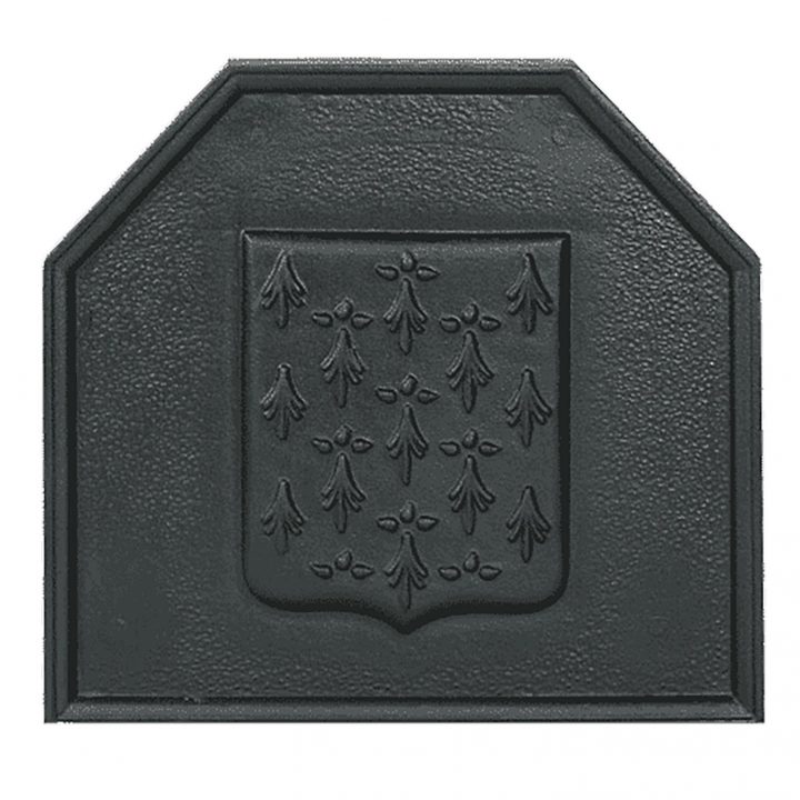 Plaque De Cheminée Fonte Dommartin Bretagne, Gris Fonte, L avec Plaque De Cheminée En Fonte Leroy Merlin