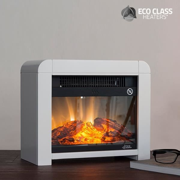 Radiateur Éléctrique Fausse Cheminee 1200W Blanche – Achat destiné Radiateur Cheminée