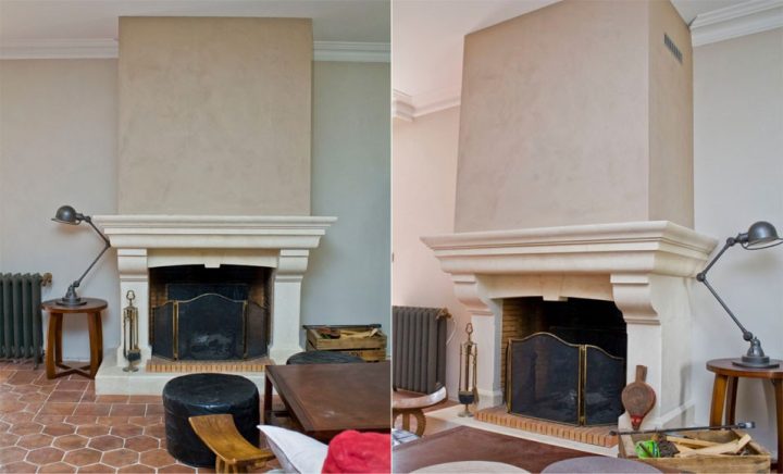 Refaire Un Habillage De Hotte Pour Une Cheminée En Pierre encequiconcerne Habillage Conduit De Cheminée Intérieur