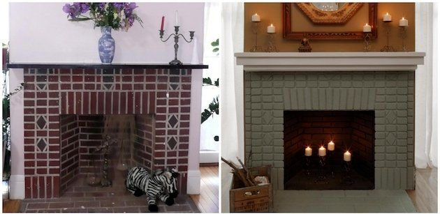Repeindre Une Cheminée En Marbre, En Brique | Cheminée serapportantà Moderniser Une Cheminée En Brique