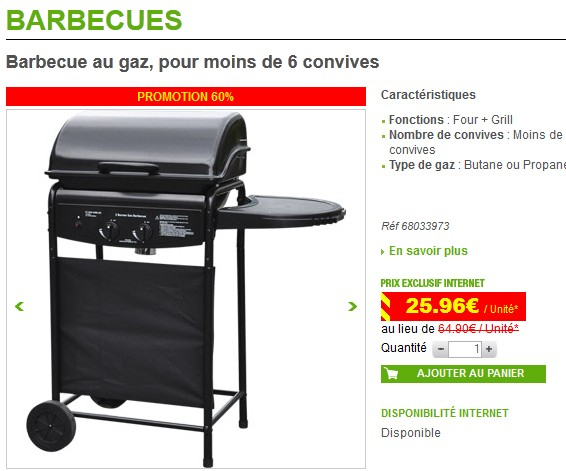 Soldes Barbecue A Gaz A 25,96 Euros – Leroy Merlin concernant Cheminée Gaz Leroy Merlin
