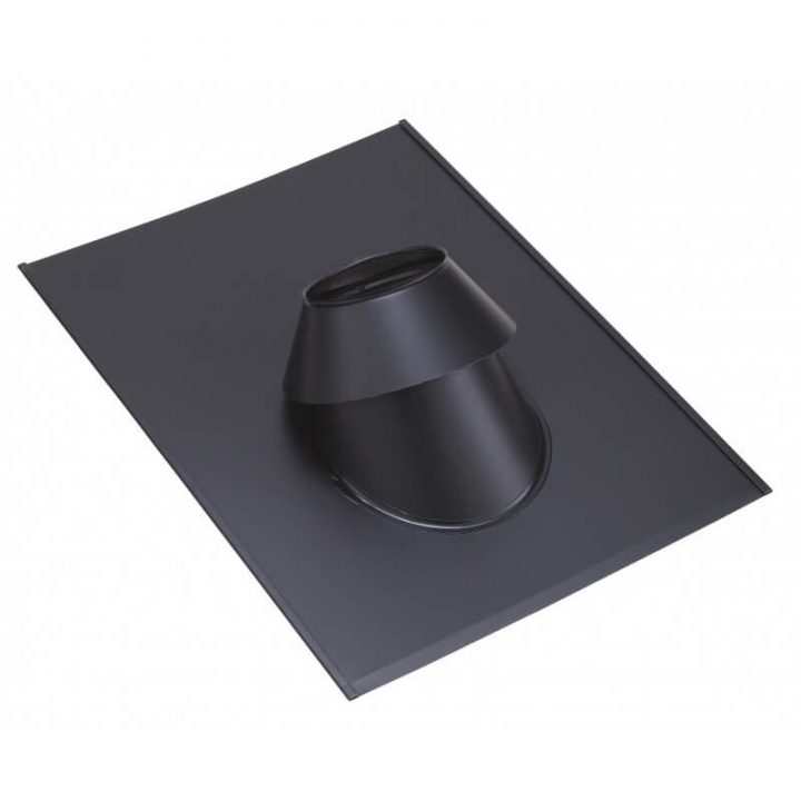 Solin Ardoises Peint Noir Poujoulat Pour Diam 80/130 avec Solin De Cheminée