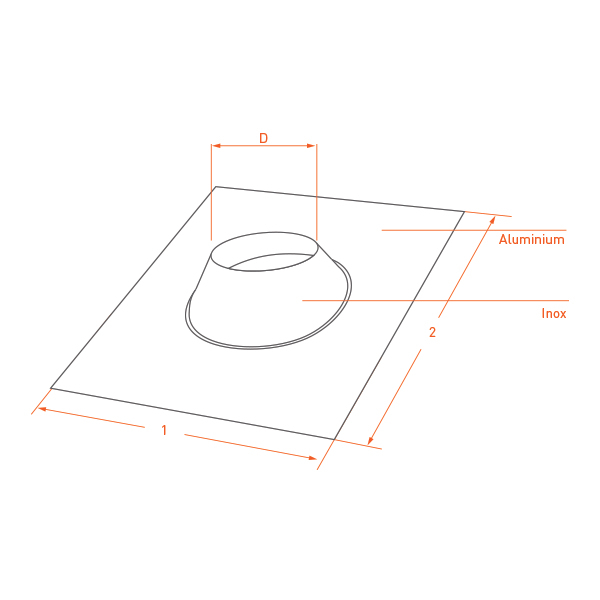Solin D'Étancheité Aluminum-Inox Ø350 – Tubage / Conduit intérieur Tubage Cheminée Prix
