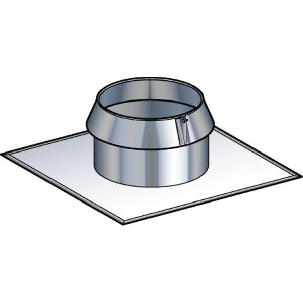 Solin Inox Toit Plat Avec Collerette Poujoulat Pour intérieur Sortie De Toit Cheminée Brico Depot