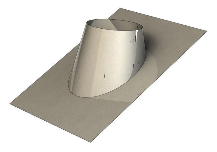 Solin Plomb 30-45° Sans Collerette D'Étanchéité Ew-Fu06 serapportantà Solin De Cheminée