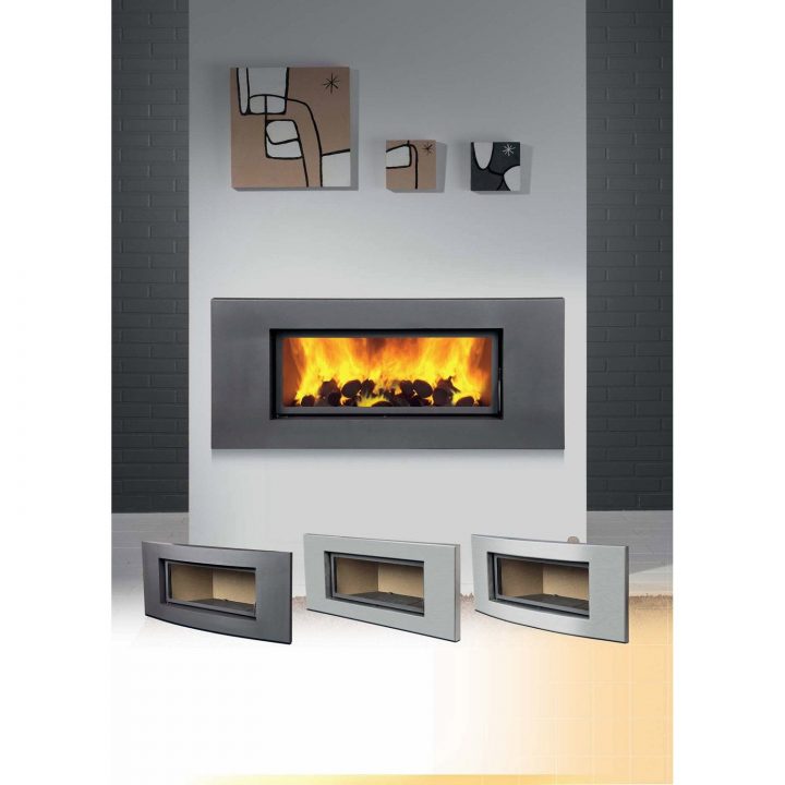 Trou À Feu En Métal Habillage Incurvé Londres Inox Poe47M7 concernant Fausse Cheminée Leroy Merlin