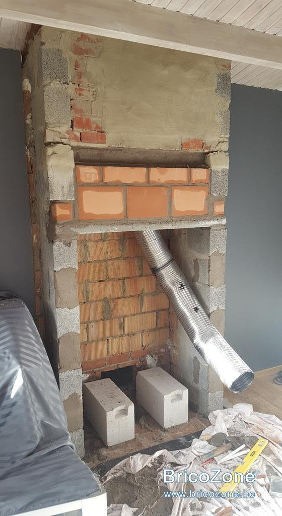 Tubage Et Pose D'Un Insert Bois serapportantà Conduit De Cheminée Terre Cuite