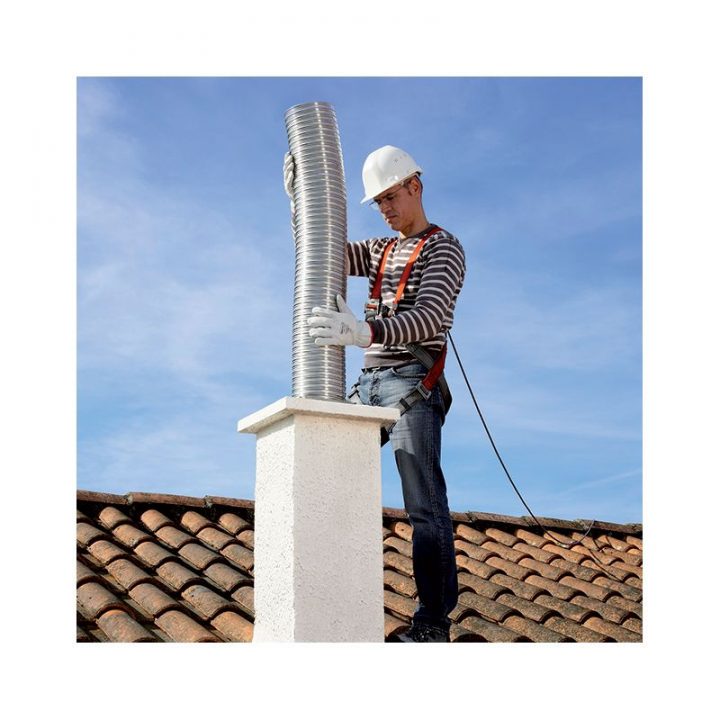 Tubage Flexible Poujoulat Diamètre 150 Starflex Inox concernant Tubage Cheminée Prix