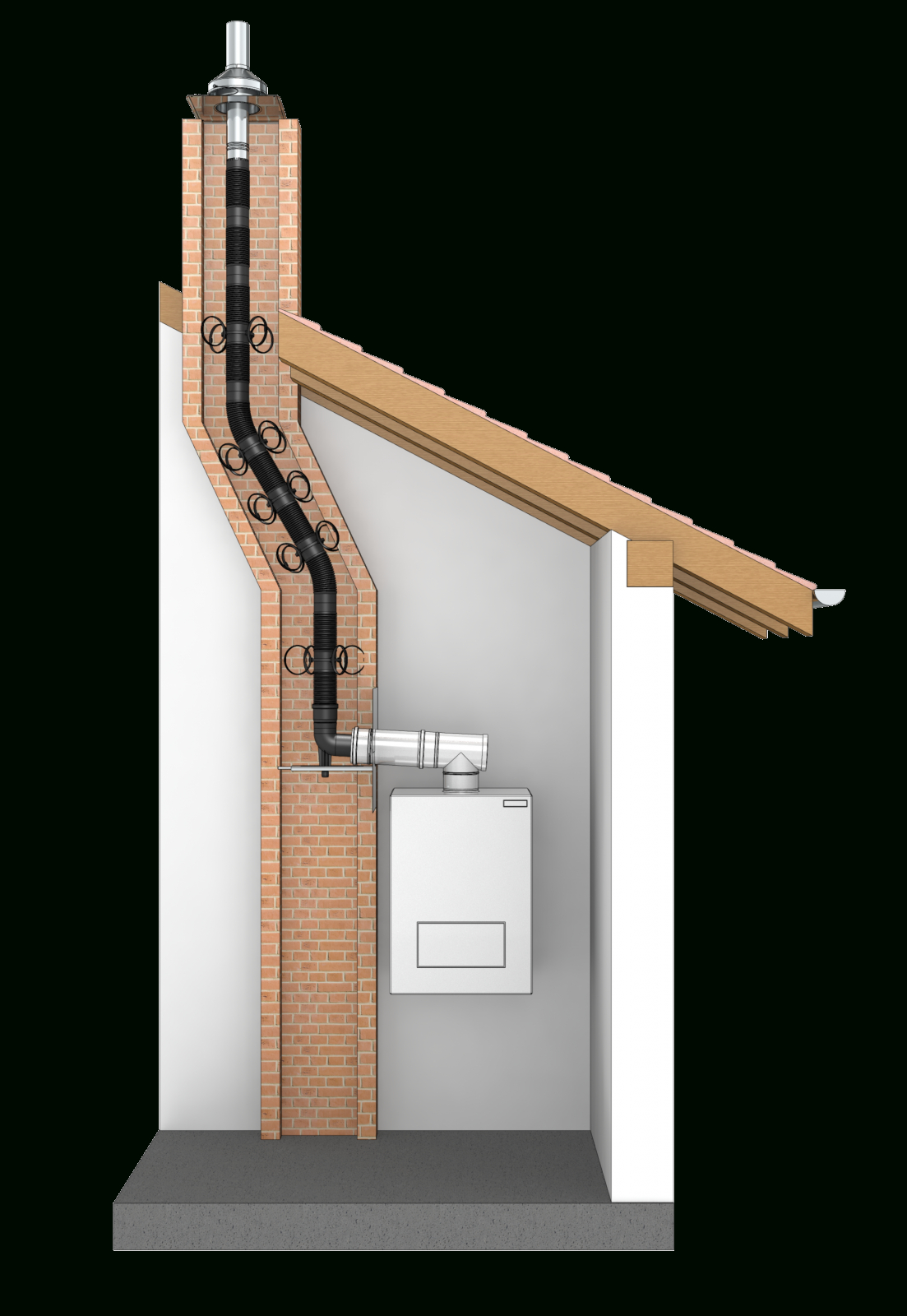 Tubage Inox Flexible Double Peau - Rénovation De Conduit tout Dimension Conduit Cheminée