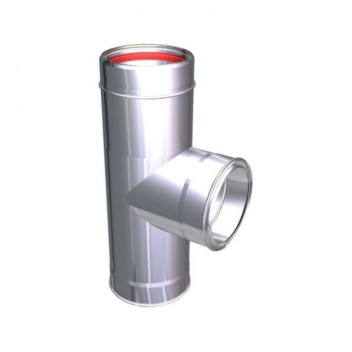 Tuyaux De Raccordement À 90 ° Te Inox – Conduit De intérieur Creer Conduit Cheminée