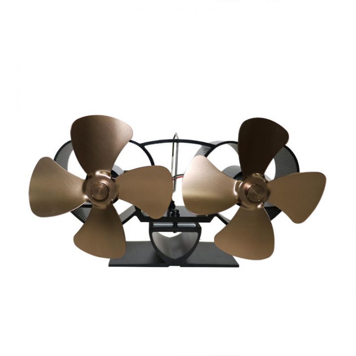 Ventilateur De Poêle À Double Tête 8 Pales Bimoteur encequiconcerne Ventilateur Cheminée