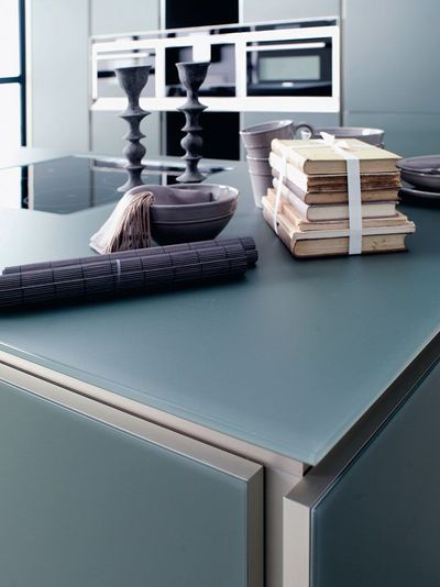 meuble cuisine facade verre