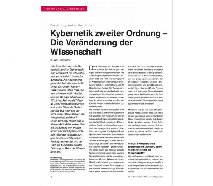 kybernetik 2 ordnung kybernetik 2 ordnung