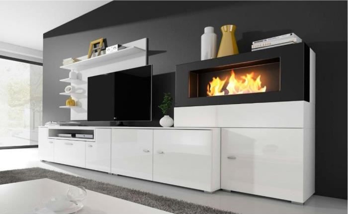 meuble tv avec cheminée électrique