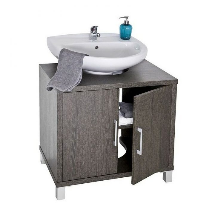 meuble sous lavabo à colonne