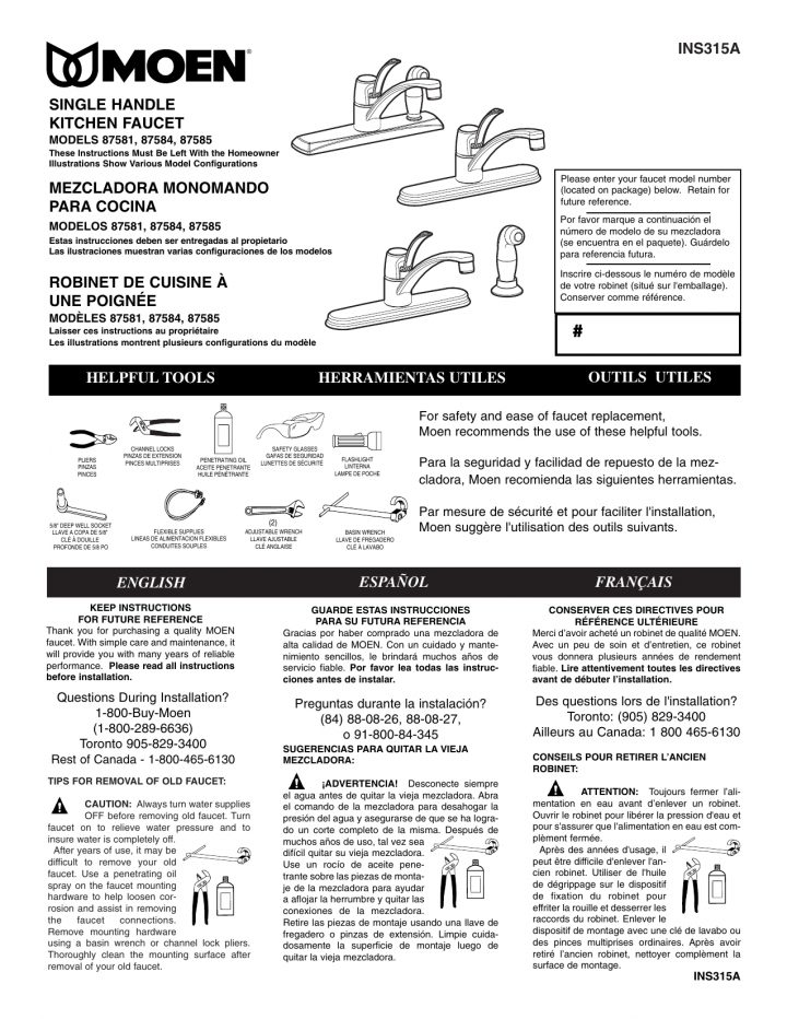 1 – Canadian Tire | Manualzz pour Canadian Tire Robinet Cuisine 1 – Canadian Tire | Manualzz pour Canadian Tire Robinet Cuisine