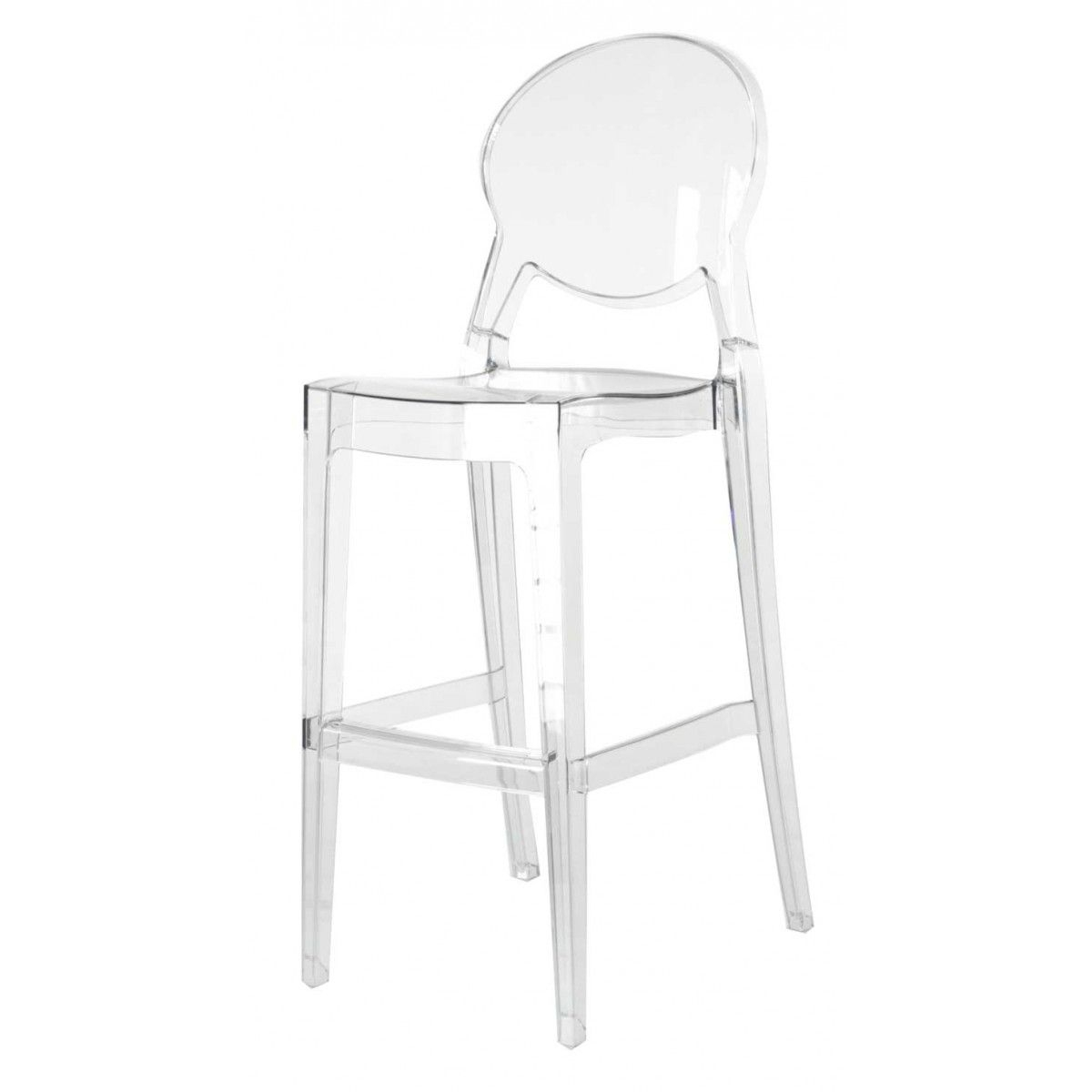 2 X Tabouret De Bar Transparent Polycarbonate - Igloo à Chaises Transparentes Castorama