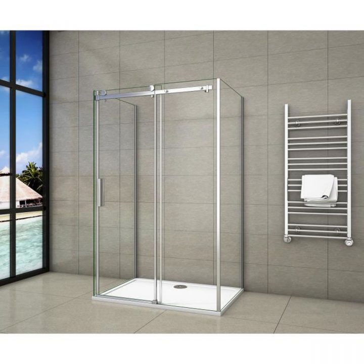 Aica Cabine De Douche 140X90X90Cm En Forme U Une Porte De intérieur Paroi De Douche D'Angle Hauteur 170 Cm