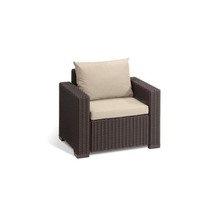 Allibert-Jardin – Salon De Jardin En Imitation Résine intérieur &quot;Salon De Jardin En Imitation Résine Tressée Allibert 5 Personnes California