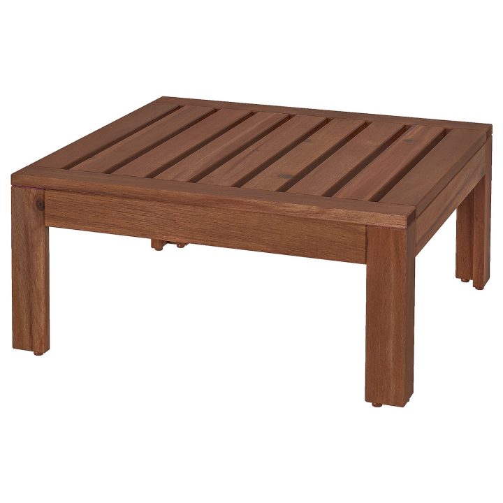 Äpplarö Module Table/Tabouret, Extérieur – Teinté Brun 63X63 Cm avec Table Basse Pliante Ikea