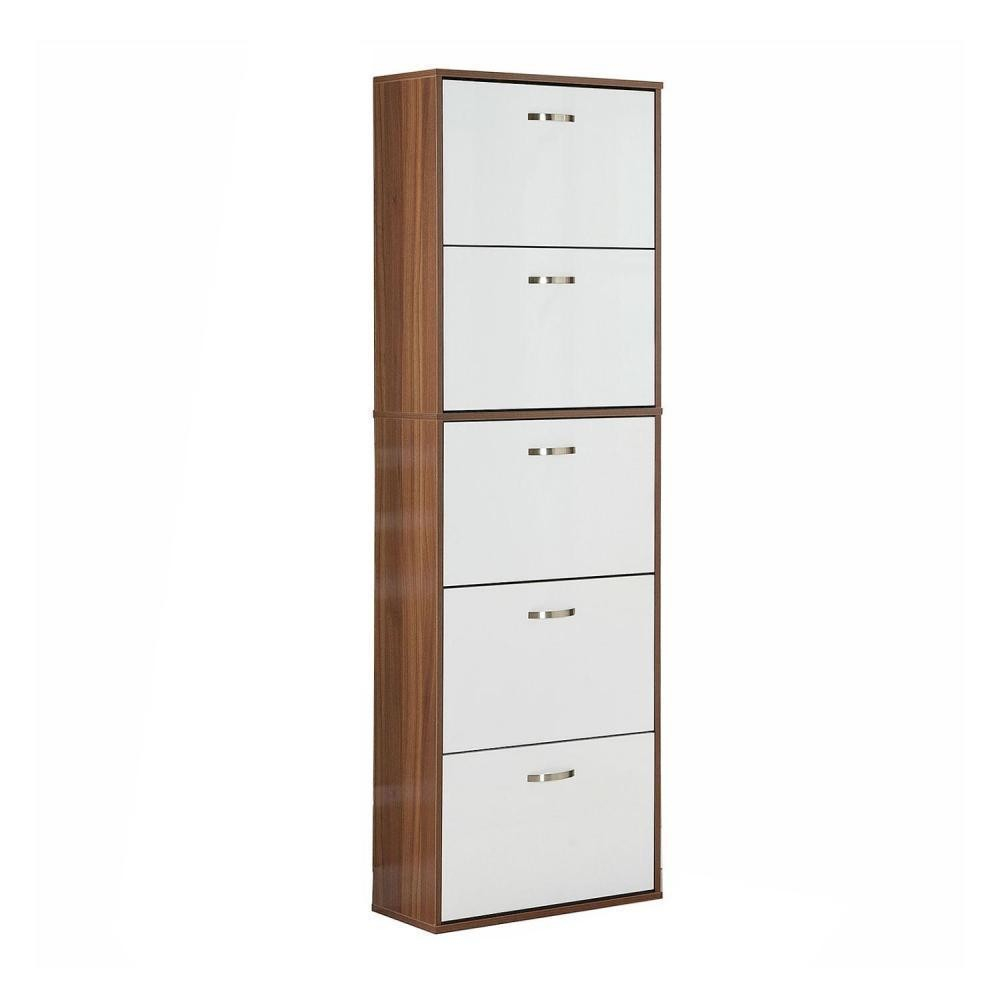 Armoire À Chaussures Meuble À Chaussures Design Contemporain 5 Portes Abattantes Bicolore Blanc Marron Foncé Imitation Bois tout Armoire Plastique Extérieur Gifi Armoire À Chaussures Meuble À Chaussures Design Contemporain 5 Portes Abattantes Bicolore Blanc Marron Foncé Imitation Bois tout Armoire Plastique Extérieur Gifi