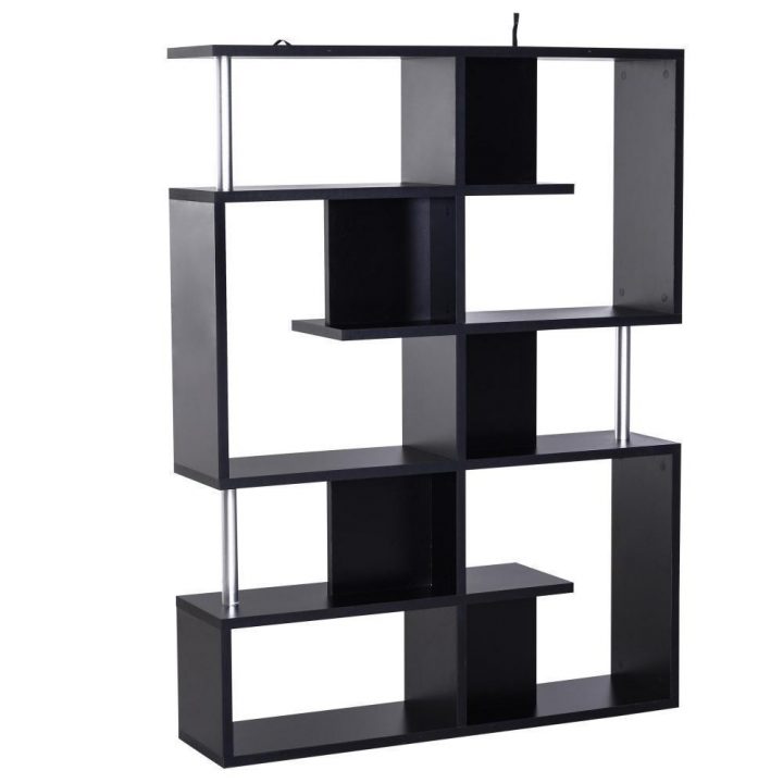 Bibliothèque Étagère Séparation Design Contemporain Zig Zag Dim. 120L X 29L X 160H Cm Panneaux Particules Noir Métal pour Étagère Plastique Gifi Bibliothèque Étagère Séparation Design Contemporain Zig Zag Dim. 120L X 29L X 160H Cm Panneaux Particules Noir Métal pour Étagère Plastique Gifi