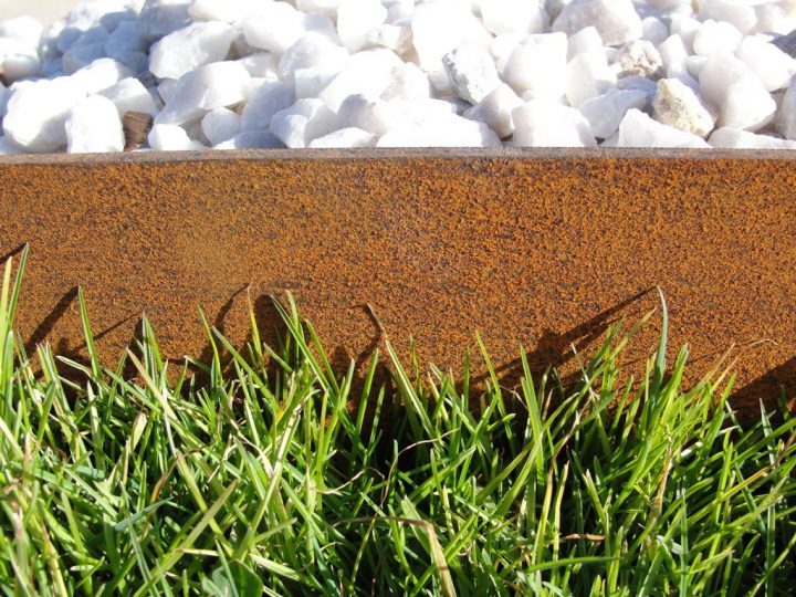 Bordure En Acier Corten serapportantà Bordure Acier Galvanisé Castorama