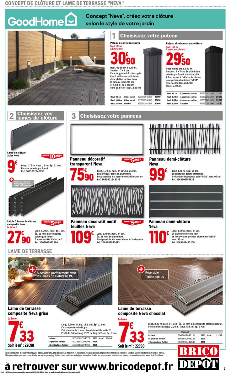 Brico Dépôt Catalogue Actuel 20.03 – 02.04.2020 [7 avec Poteau Béton Brico Dépôt