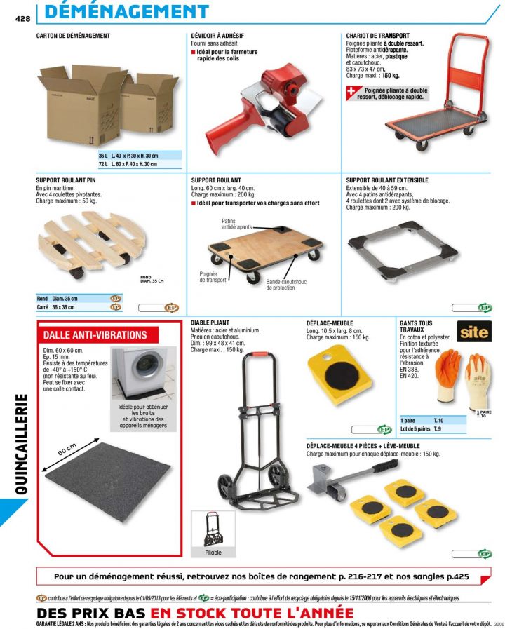 Brico Dépôt Catalogue Actuel 20.08 – 03.03.2021 [428 intérieur Déplace-Meuble Brico Dépôt