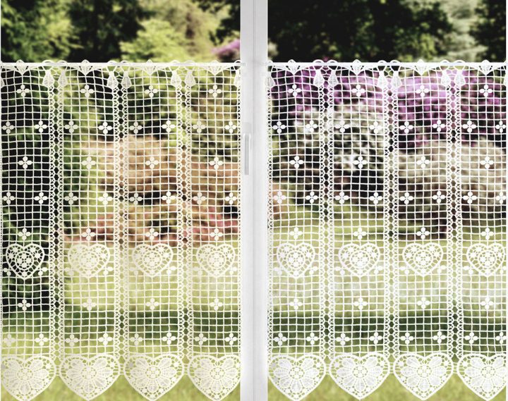 Brise-Bise Macramé Motif Cœurs | Becquet intérieur Brise Bise Macramé Brise-Bise Macramé Motif Cœurs | Becquet intérieur Brise Bise Macramé