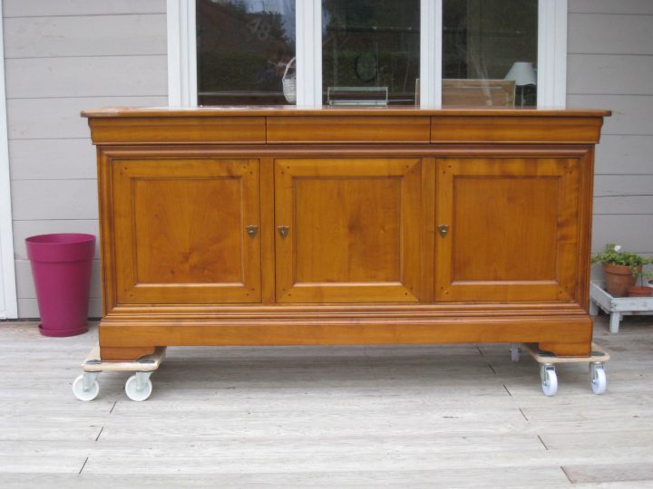 Buffet Louis Philippe Relooké – Patines & Couleurs concernant Buffet Bas Ancien Le Bon Coin