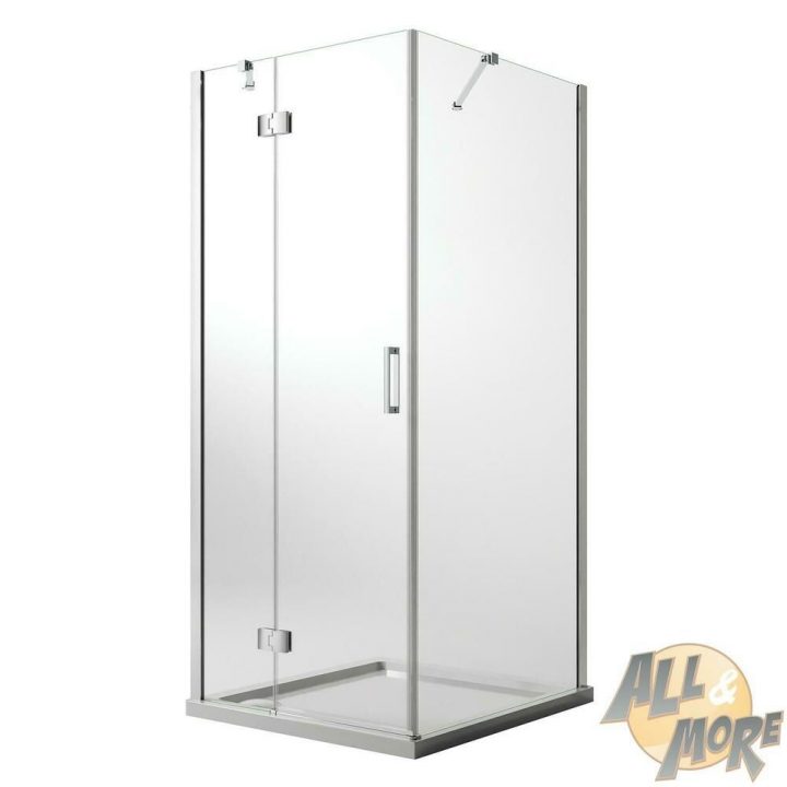 Cabine De Douche 90X40 Angulaire Porte Pivotante Verre Fixe avec Peindre Cabine De Douche Métal