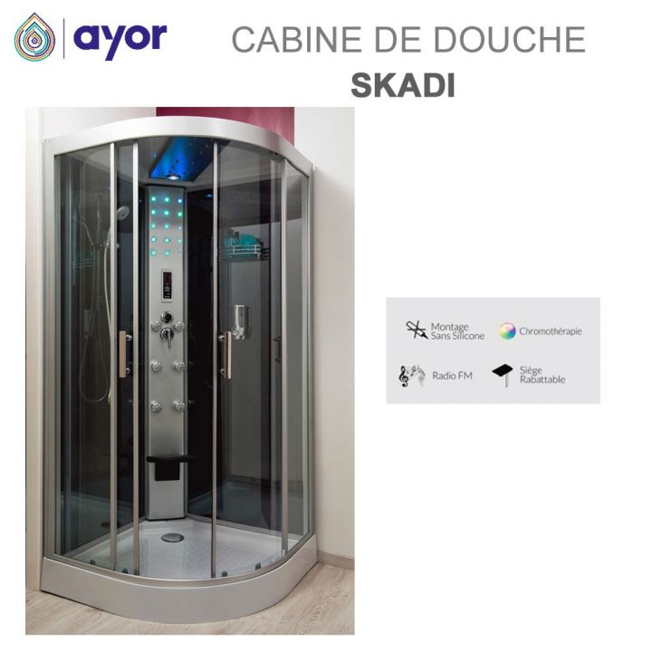 Cabine De Douche Hydro Skadi 100 X 100 intérieur Peindre Cabine De Douche Métal
