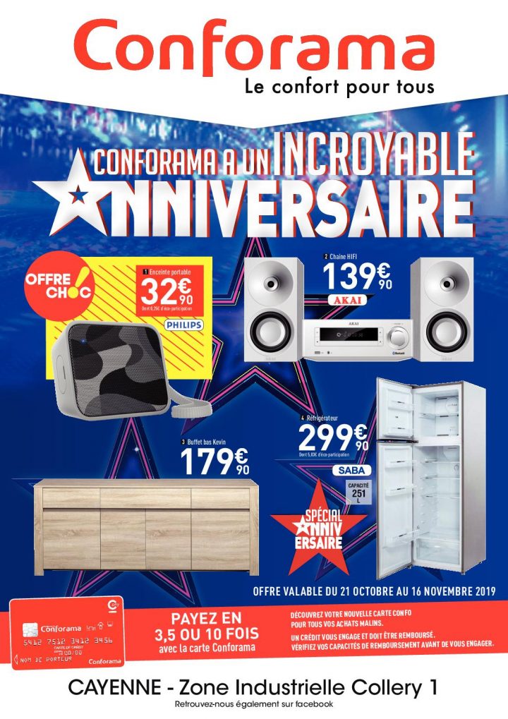 Calaméo – Conforama A Un Incroyable Anniversaire serapportantà Meuble Tv Avec Enceinte Integre Conforama