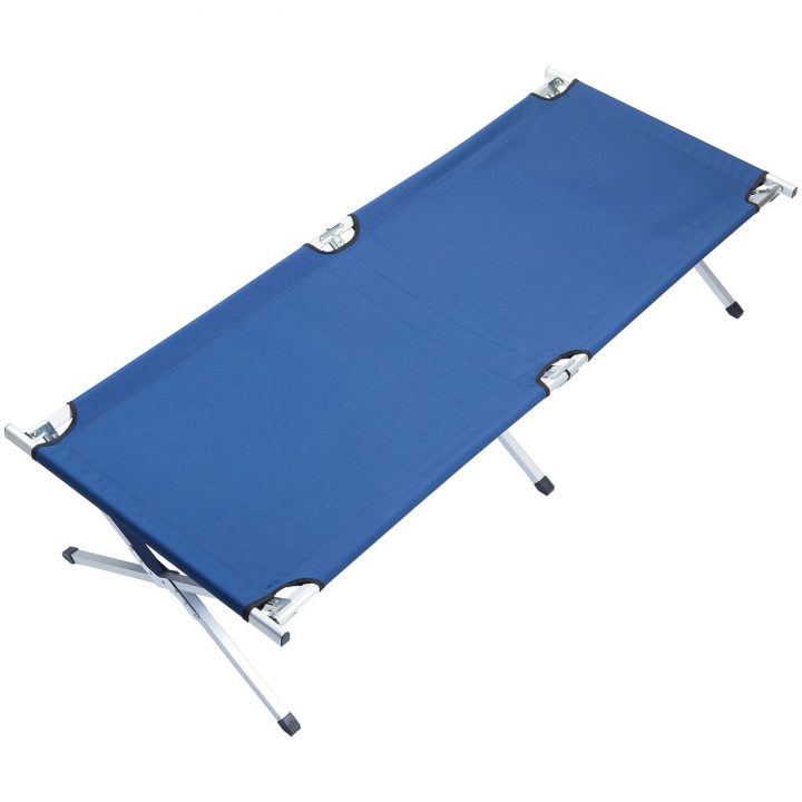 Camping Skandika Lit De Camp Xl – Lit De Camp Lit D'Appoint Avec Cadre  Aluminium – 210X80X48 Cm – 120Kg – Bleu destiné Lit De Camp Go Sport