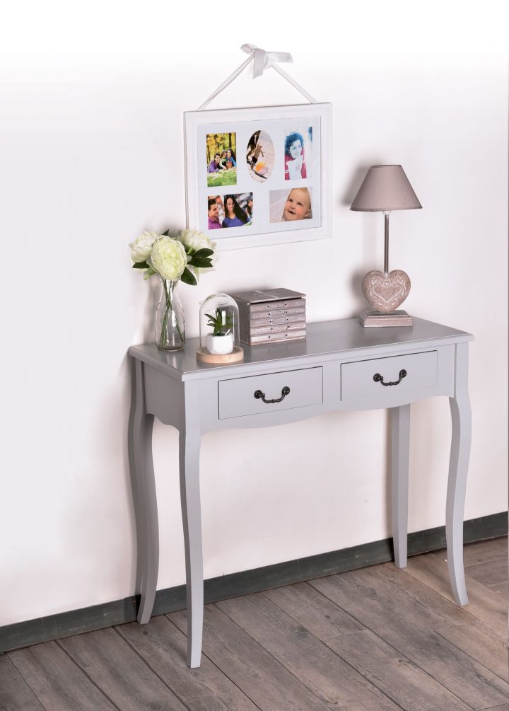 Centrakor – Console 2 Tiroirs, Pêle-Mêle 5 Phots | Console intérieur Rideau De Porte Centrakor