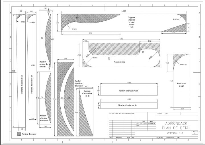 Chaise Adirondack Plan Pdf – Canapé Palettes. | Fauteuil encequiconcerne Plan Meuble Palette Gratuit Pdf