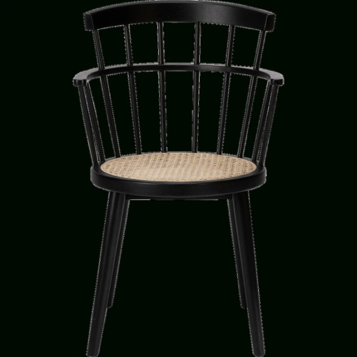 Chaise En Cannage Avec Accoudoirs – Noir – Foggia – Chaises destiné Chaise Abby Alinea Occasion