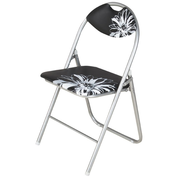 Chaise Pliante Coussinée Fleurs concernant Chaise Cuisine Canac