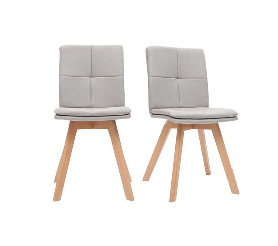 Chaises Scandinaves En Tissu Naturel Et Bois Clair (Lot De 2) Thea intérieur But Chaises Chaises Scandinaves En Tissu Naturel Et Bois Clair (Lot De 2) Thea intérieur But Chaises