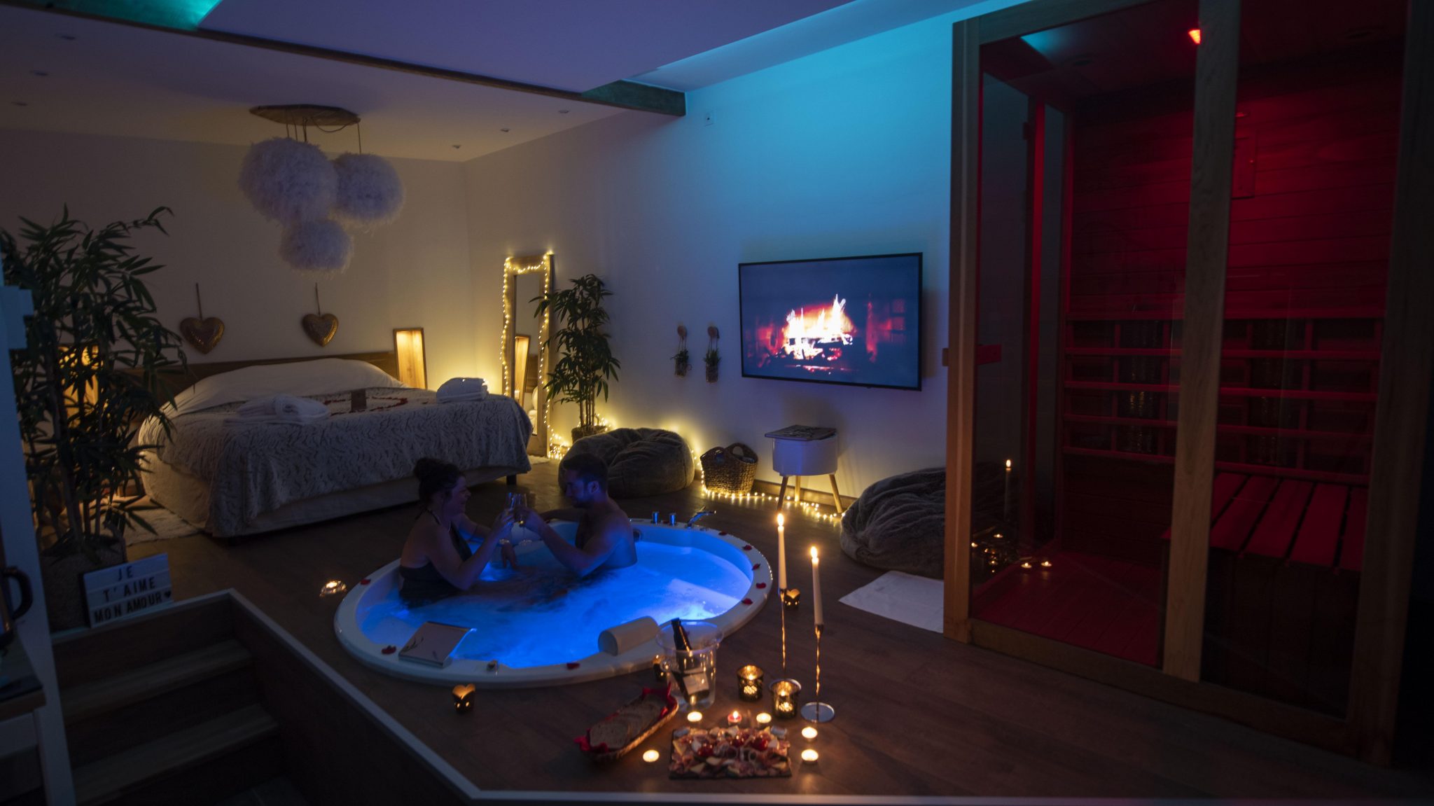 Chambre De Charme Avec Jacuzzi Et Sauna Dans Les Hauts De France dedans