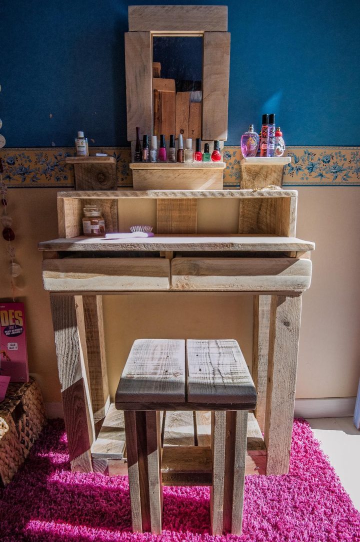 Coiffeuse En Palette – Recherche Google | Palette, Coiffeuse à Coiffeuse En Palette