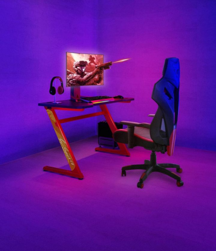 Computer Game Bureau Gaming Desk Thomas Rood Zwart Ideaal Voor Uw Game Set Up 120 Cm X 60 Cm avec Bureau Gaming 180X67Cm Computer Game Bureau Gaming Desk Thomas Rood Zwart Ideaal Voor Uw Game Set Up 120 Cm X 60 Cm avec Bureau Gaming 180X67Cm