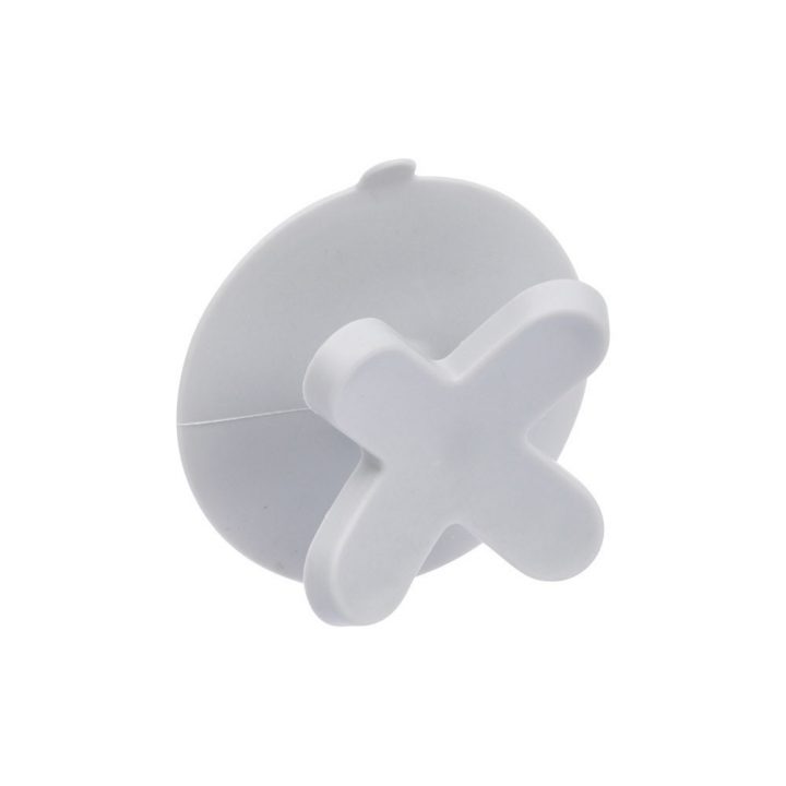 Crochet Ventouse Gris Clair avec Support Douchette Ventouse Gifi