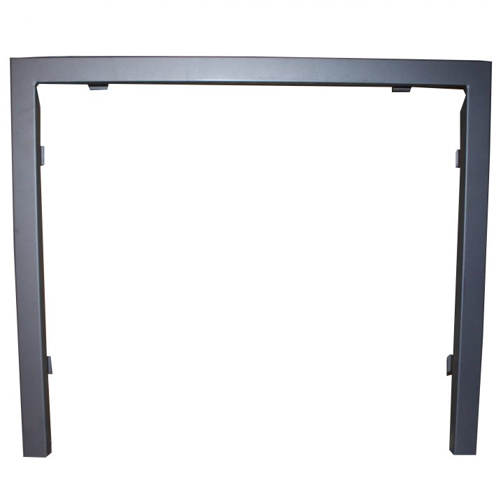 Détails Sur Cadre D'Habillage De Cheminée Support En Métal Gris 3 Côtés 4Cm  Neuf à Cadre D&#039;Habillage De Cheminée Façade En Métal