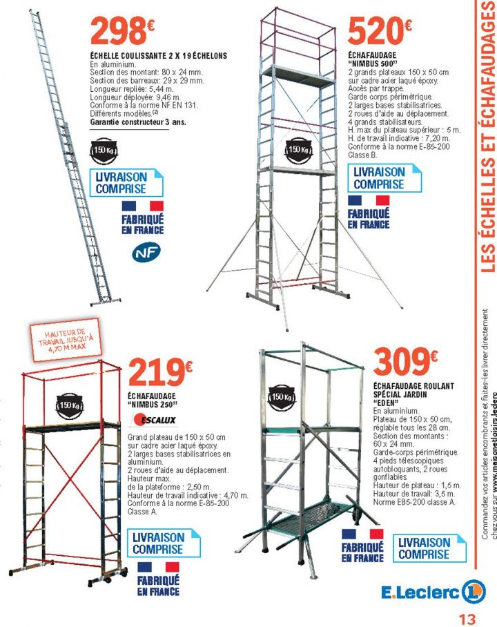 E.leclerc Catalogue Actuel 04.02 – 31.12.2020 [13 concernant Échafaudage Brico Leclerc