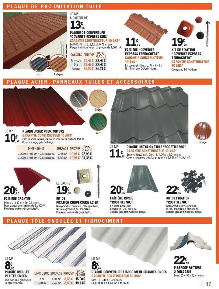 E.leclerc Catalogue Actuel 18.02 – 18.04.2020 [17 avec Faitiere Bac Acier Bricomarché