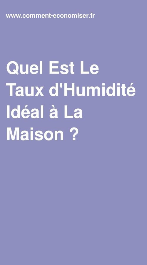 taux d'humidité idéal dans une chambre