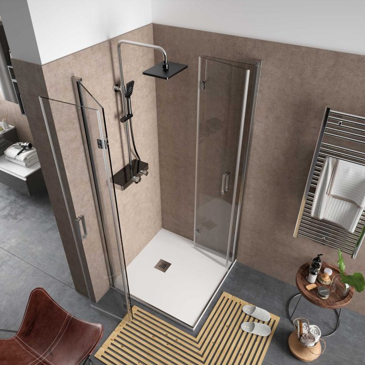 Ensemble De Douche Quebec Ensemble De Avec Thermostatique Chrome/Noir avec Toilette Avec Lavabo Intégré Québec