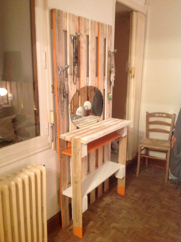 Épinglé Par Amanda Samples Sur Furniture To Build | Meuble concernant Coiffeuse En Palette